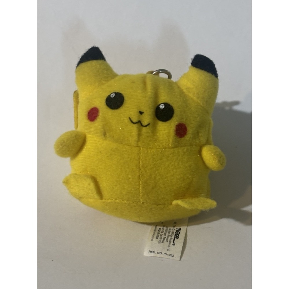 1999 Talking Pikachu -‎ Plush Clip Keychain -Tiger Electronics Untested